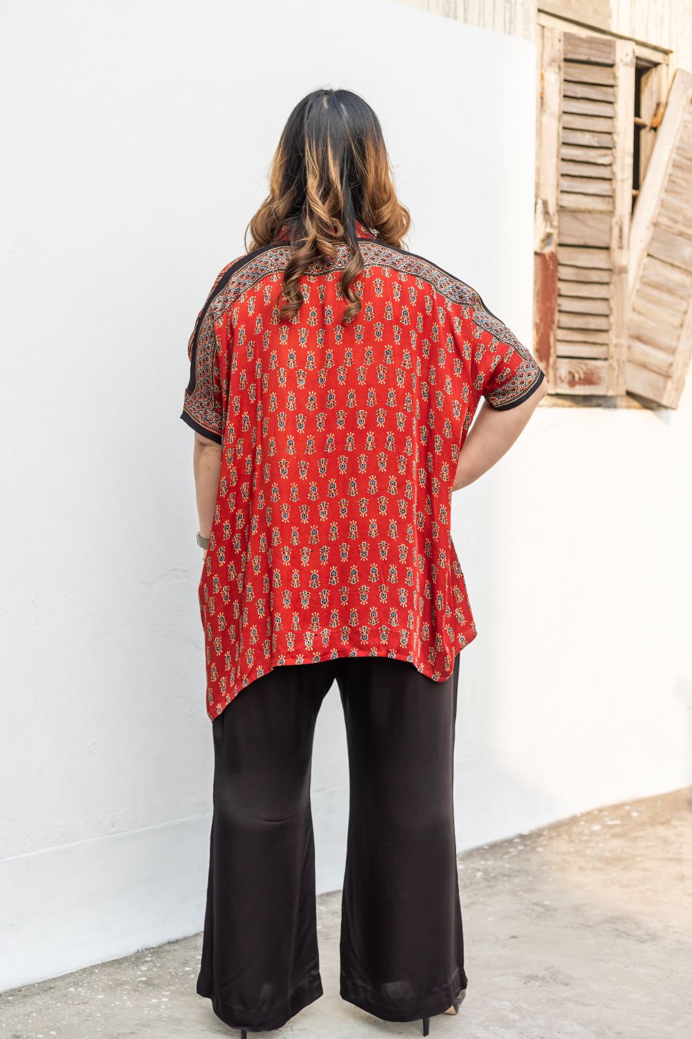 Aaram Red Ajrakh AntiFit Co-ord Set