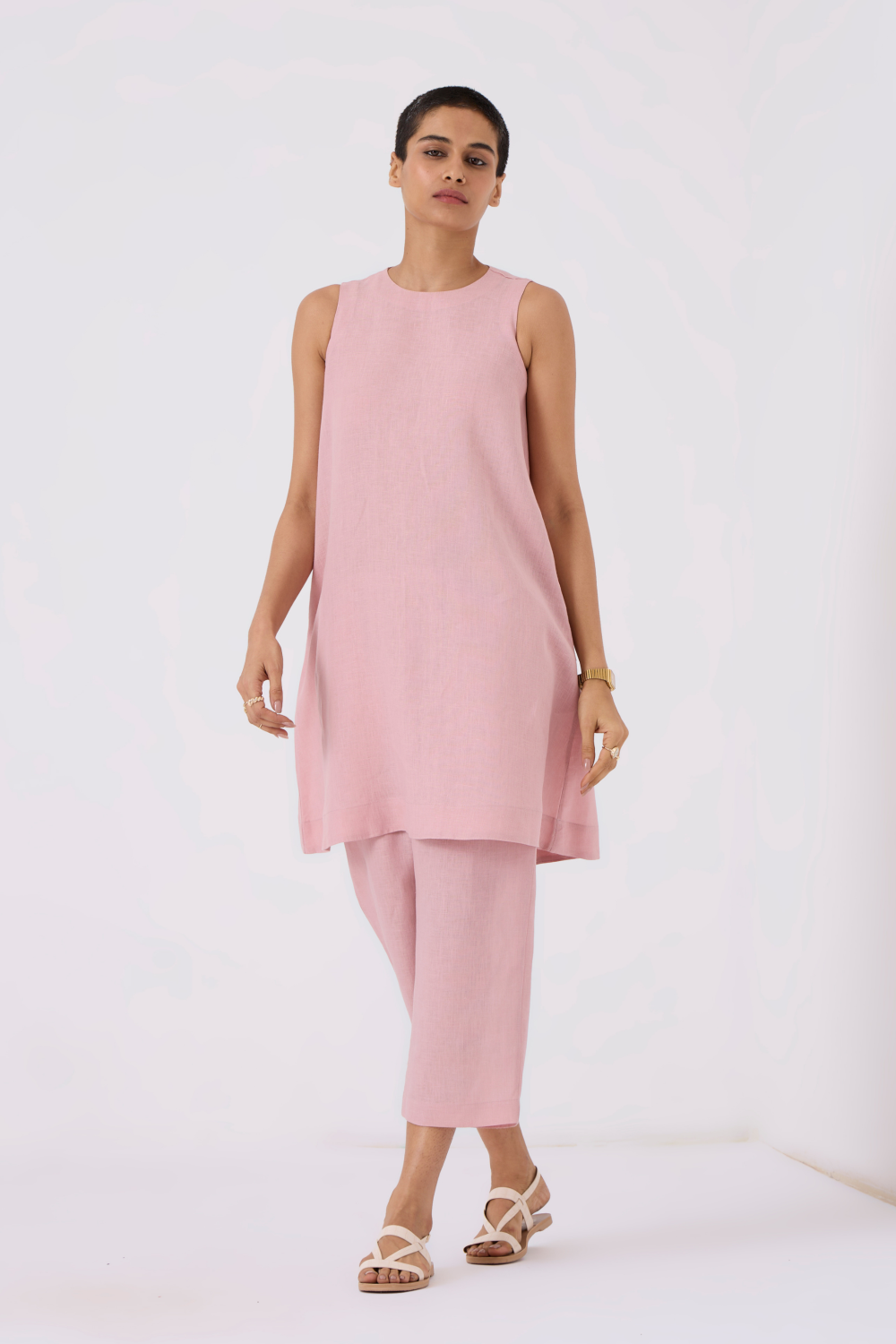 Nailah Linen Rose Pink Co-ord Set