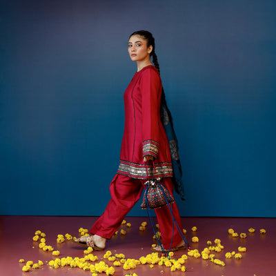 Pherie Pink Salwaar Kameez and Dupatta Set