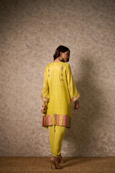 Zing Kurta Set - Yellow