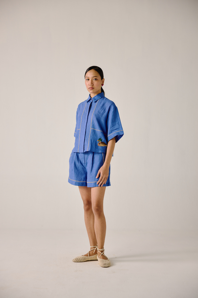 Ava Shirt - Electric Blue Duck