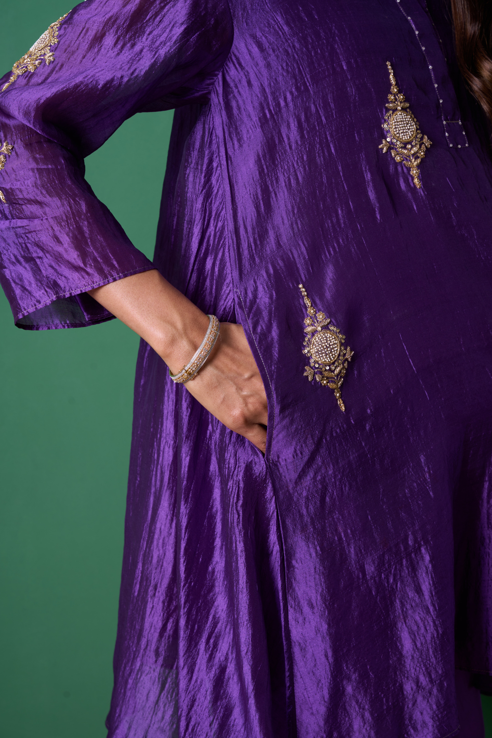 Paradise Kurta Set - Purple