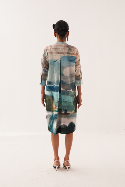 Sky Batwing Dress