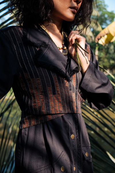 Upcycled Copenhagen Trench - Black Copper