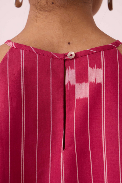Maarah Rhubarb Ikat Top