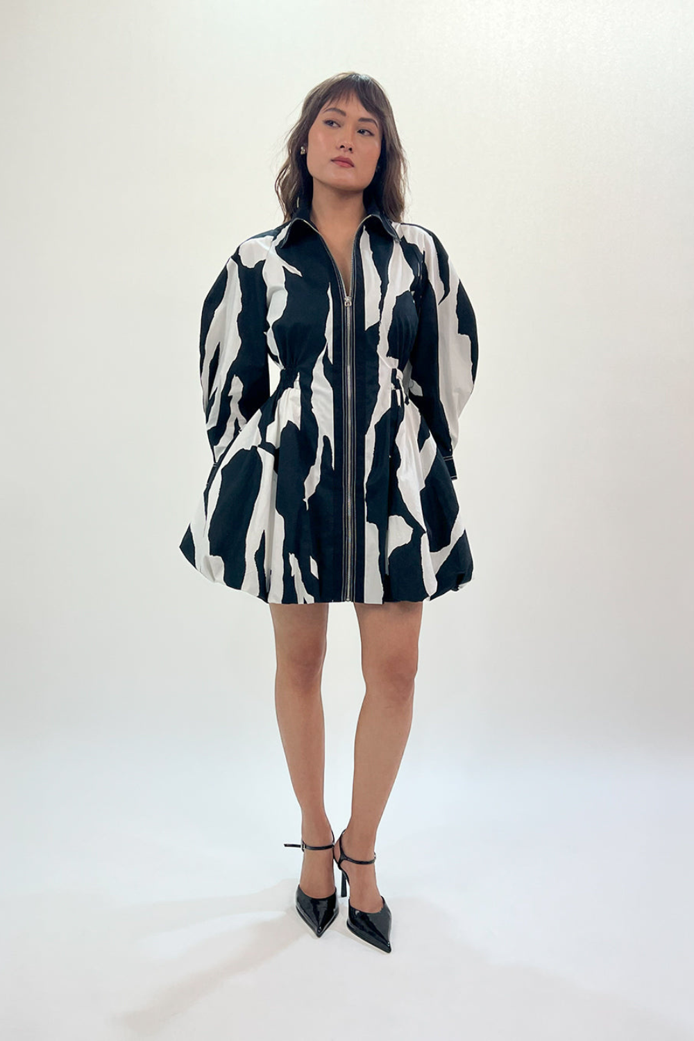 Stream bubble hem dress