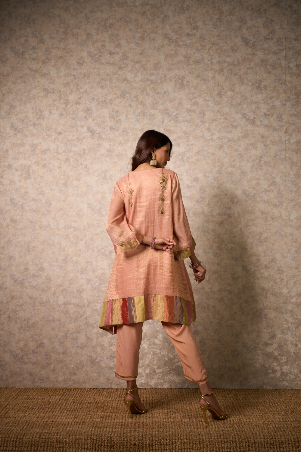 Zing Kurta Set - Peach