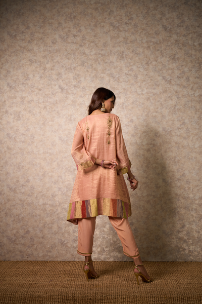 Zing Kurta Set - Peach