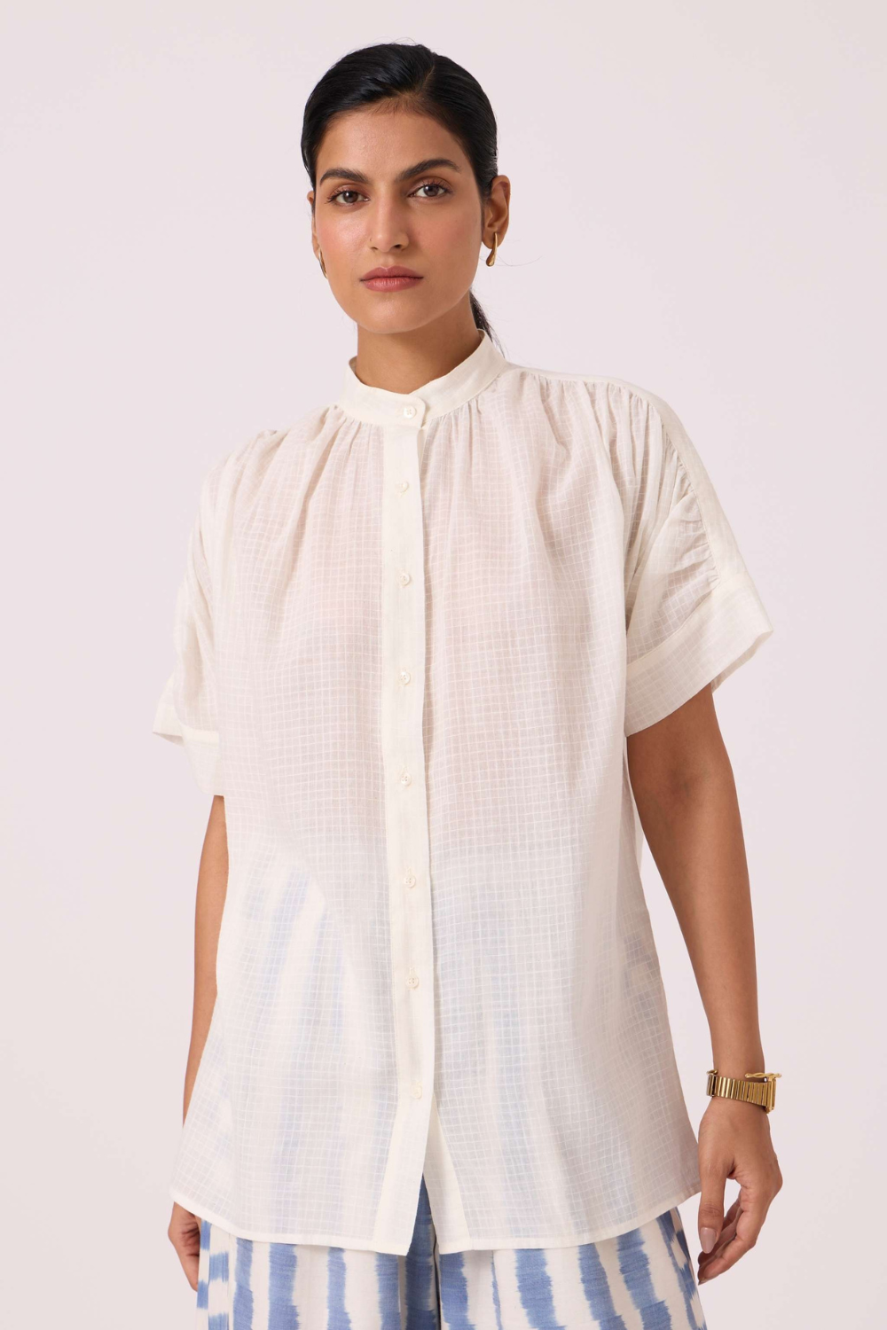 Patt White Handwoven Top