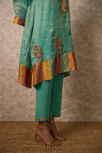 Zing Kurta Set - Sea Green