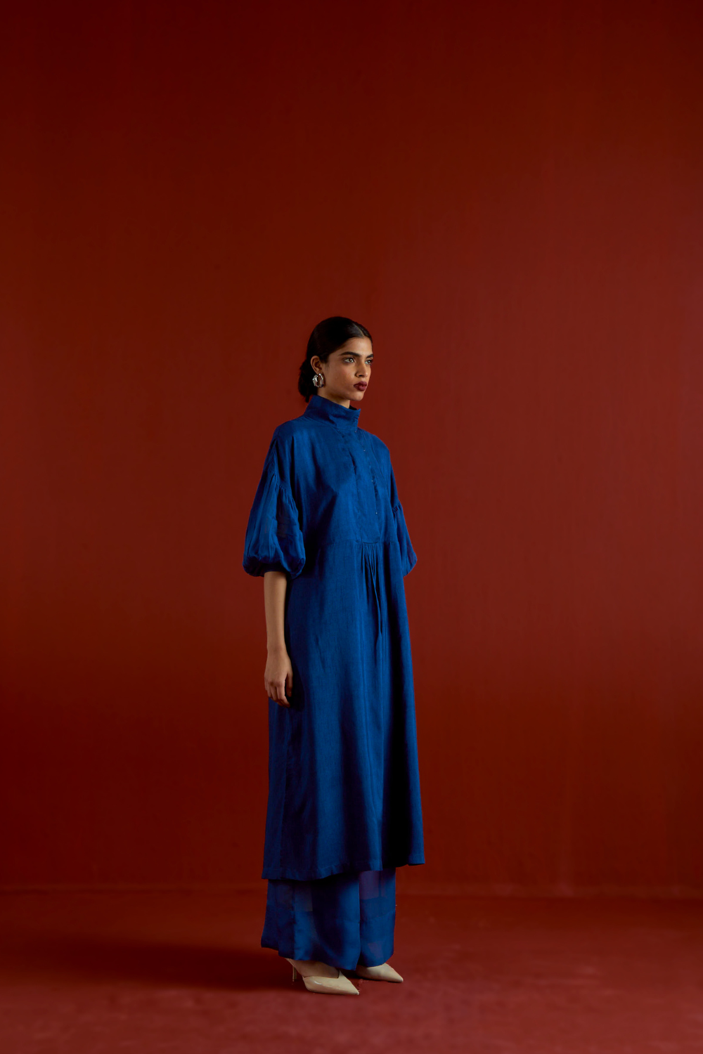 TURTLE NECK TUNIC CO-ORD-ELECTRIC BLUE