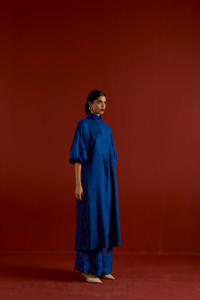 TURTLE NECK TUNIC CO-ORD-ELECTRIC BLUE