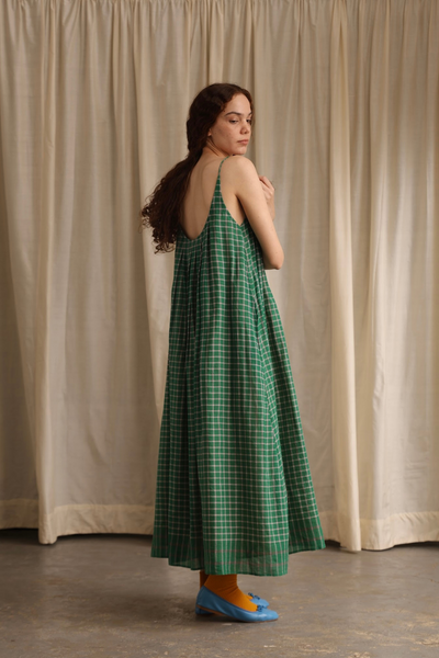 Kyra Dress - Green Checks