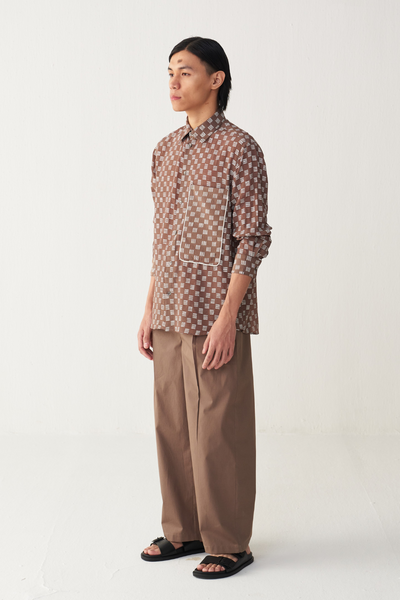 ALL OVER BRICK PRINT SHIRT