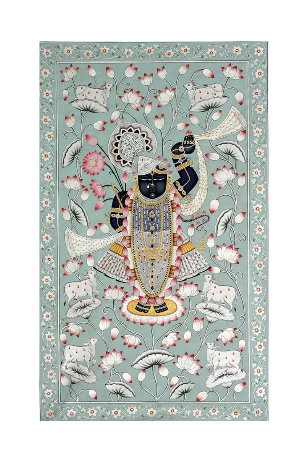 Shrinathji Pichwai Painting (Blue)