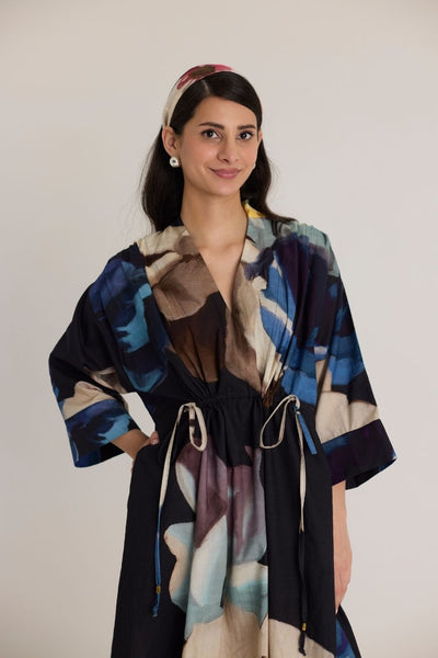 ROCCO DRAWSTRING KAFTAN DRESS
