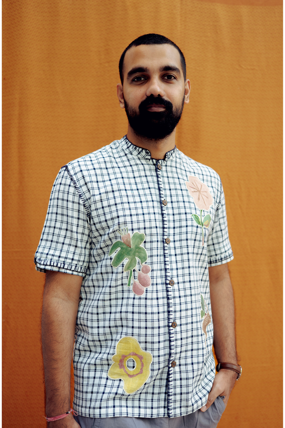 AINU APPLIQUE SHIRT