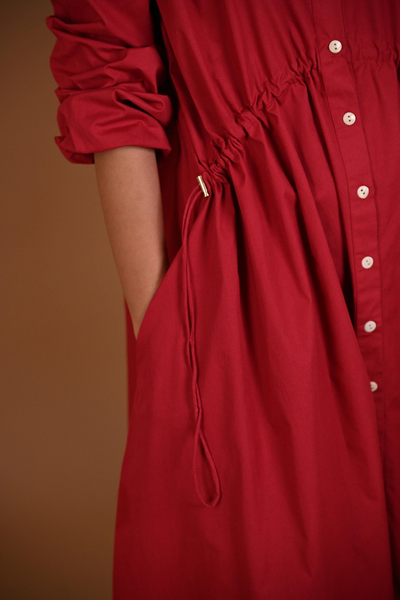 PLAIN JANE DRESS- RED