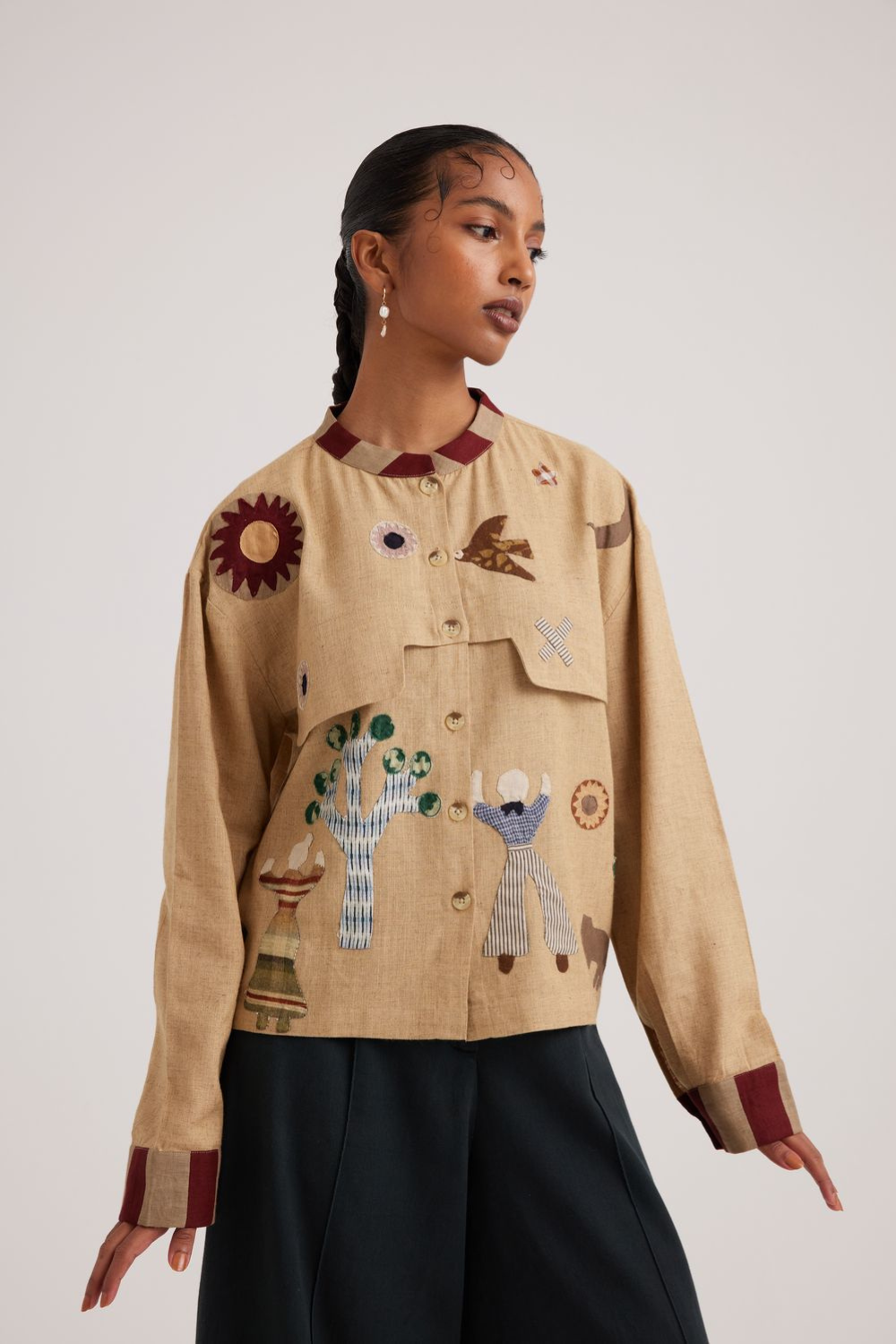 Bert Shirt-Folk Applique