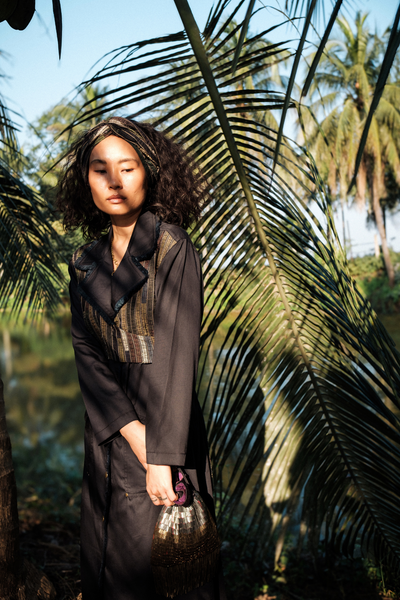 Upcycled Copenhagen Trench - Black Green