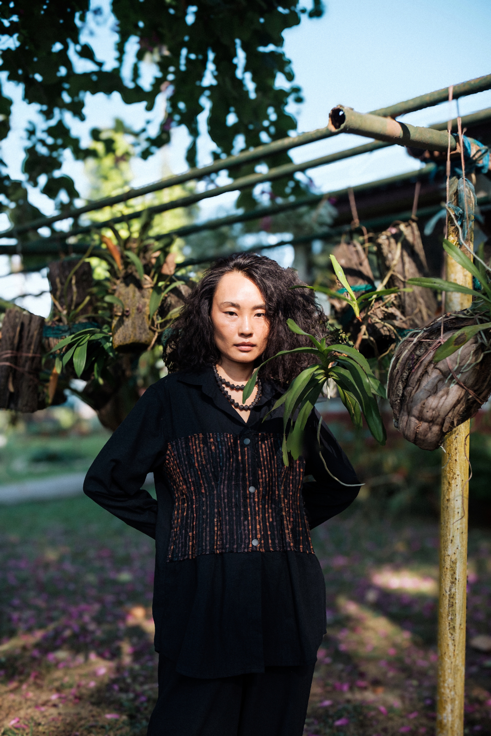 Upcycled Handwoven Hunza Shirt - Black Copper