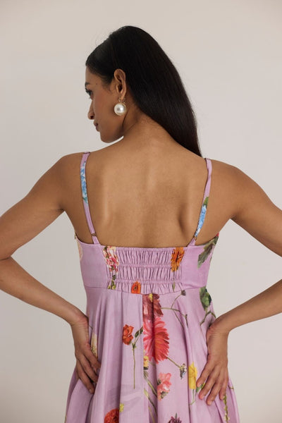GIGGLE BERRY FLARED BRALETTE DRESS