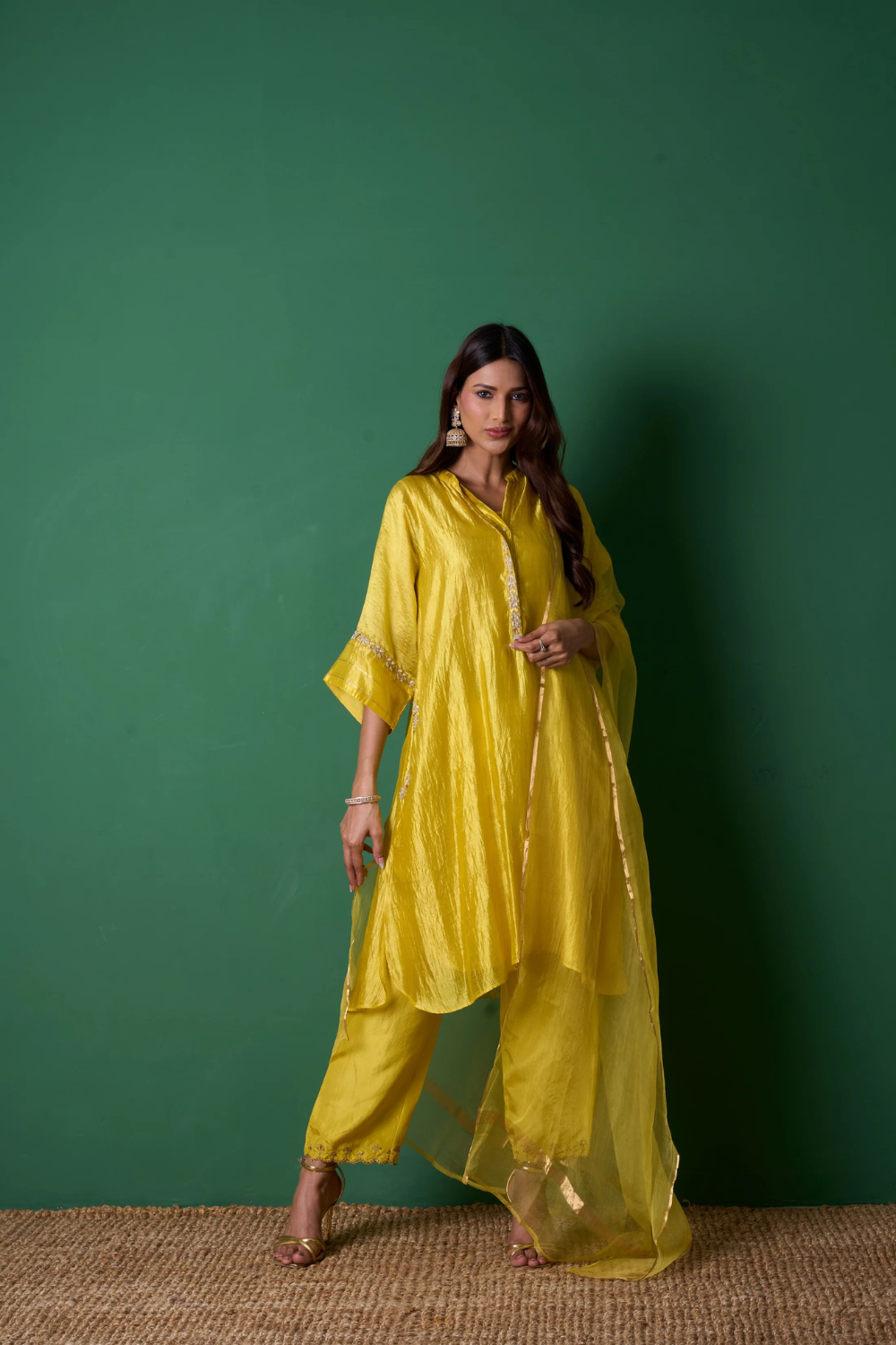 Radiance Kurta Set - Yellow with Dupatta