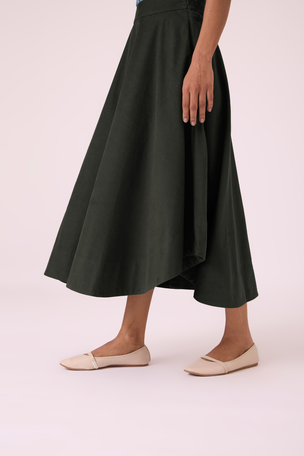 Boga Green Corduroy Skirt