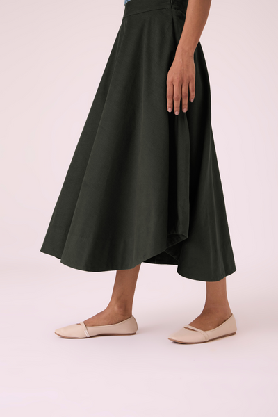 Boga Green Corduroy Skirt