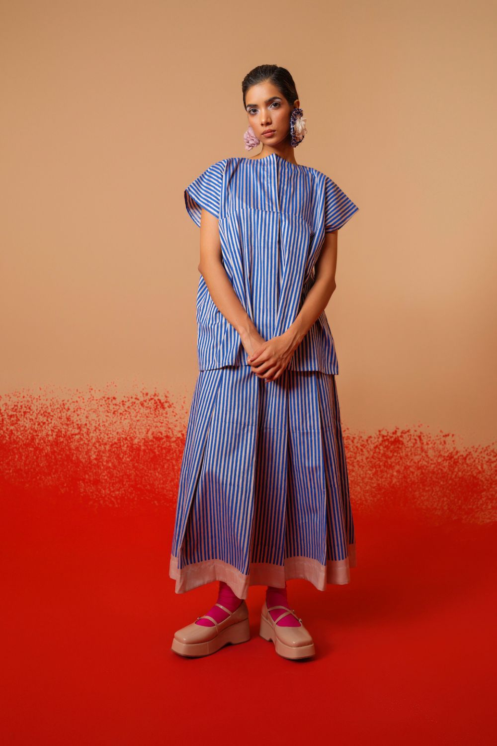 Gale Skirt (Pink + Blue)-Ech/Ga/Bo/PiBl