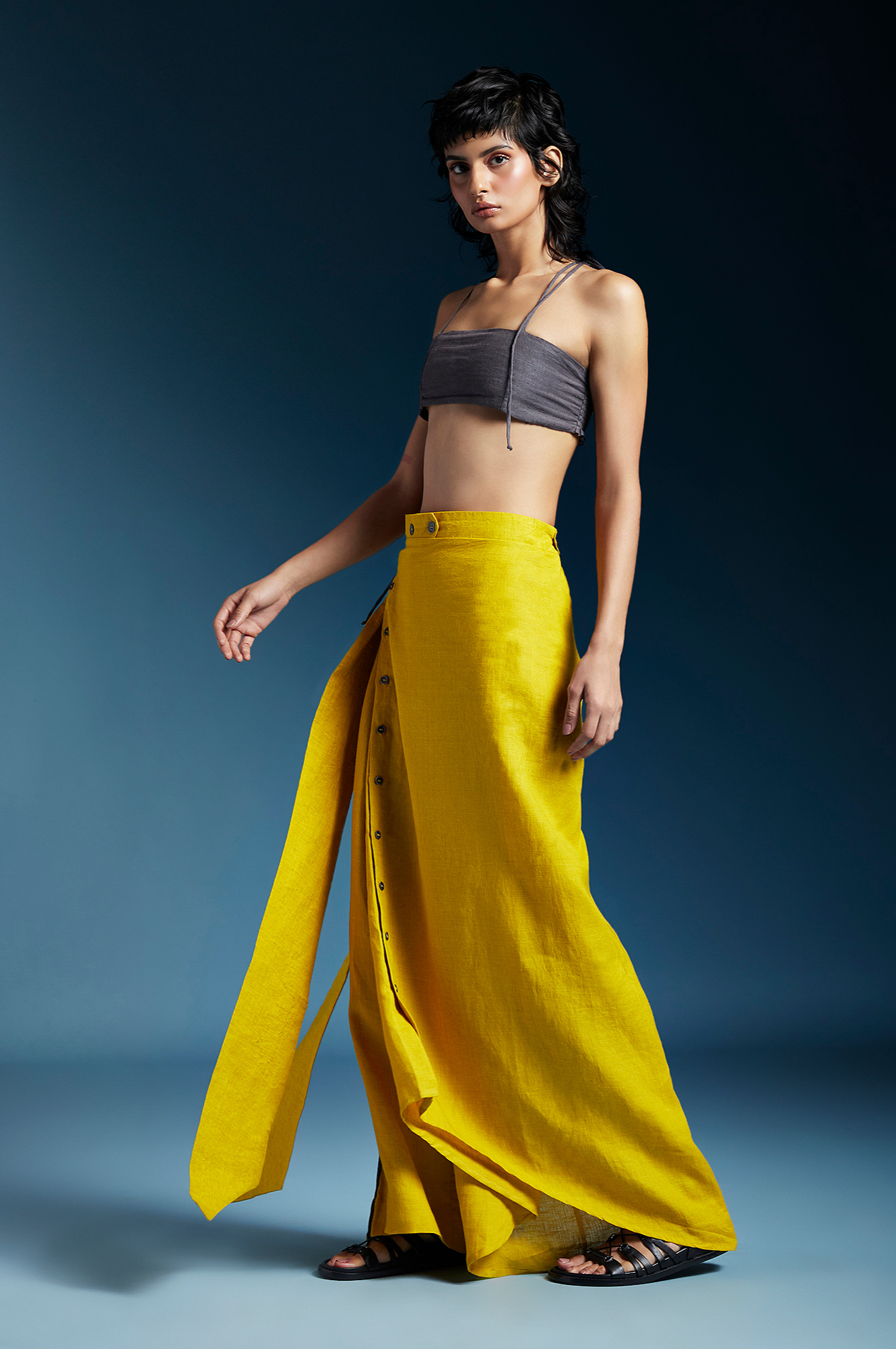 Elle Trousers-Mustard