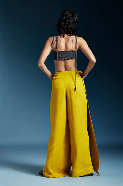Elle Trousers-Mustard