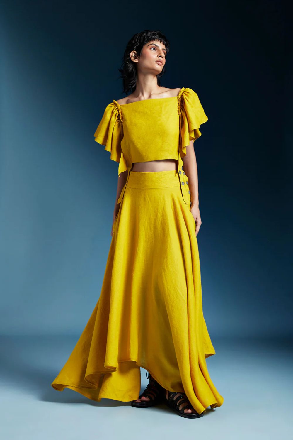 Aurelia Dress-Mustard