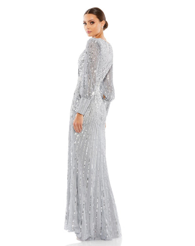 MD-5501 Long Gown-Grey