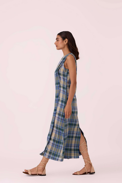 Julia Blue Handwoven Dress