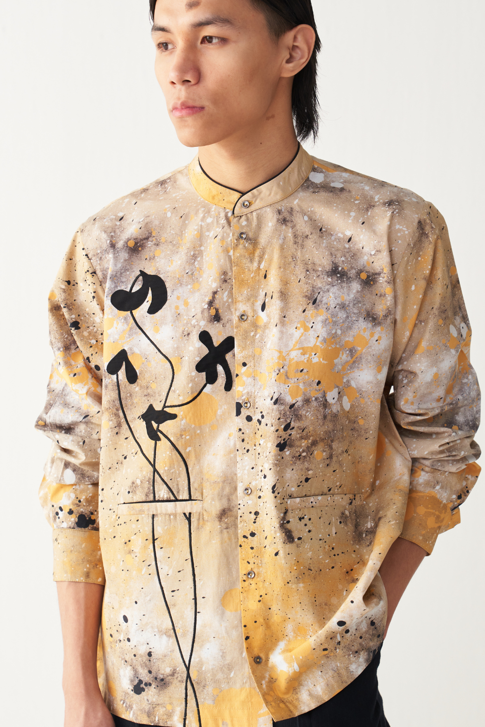 PAINTER POPPY APPLIQUE SHIRT