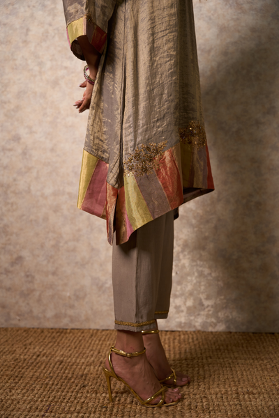 Zing Kurta Set - Grey with Dupatta