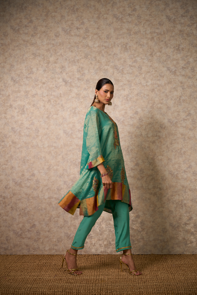 Zing Kurta Set - Sea Green