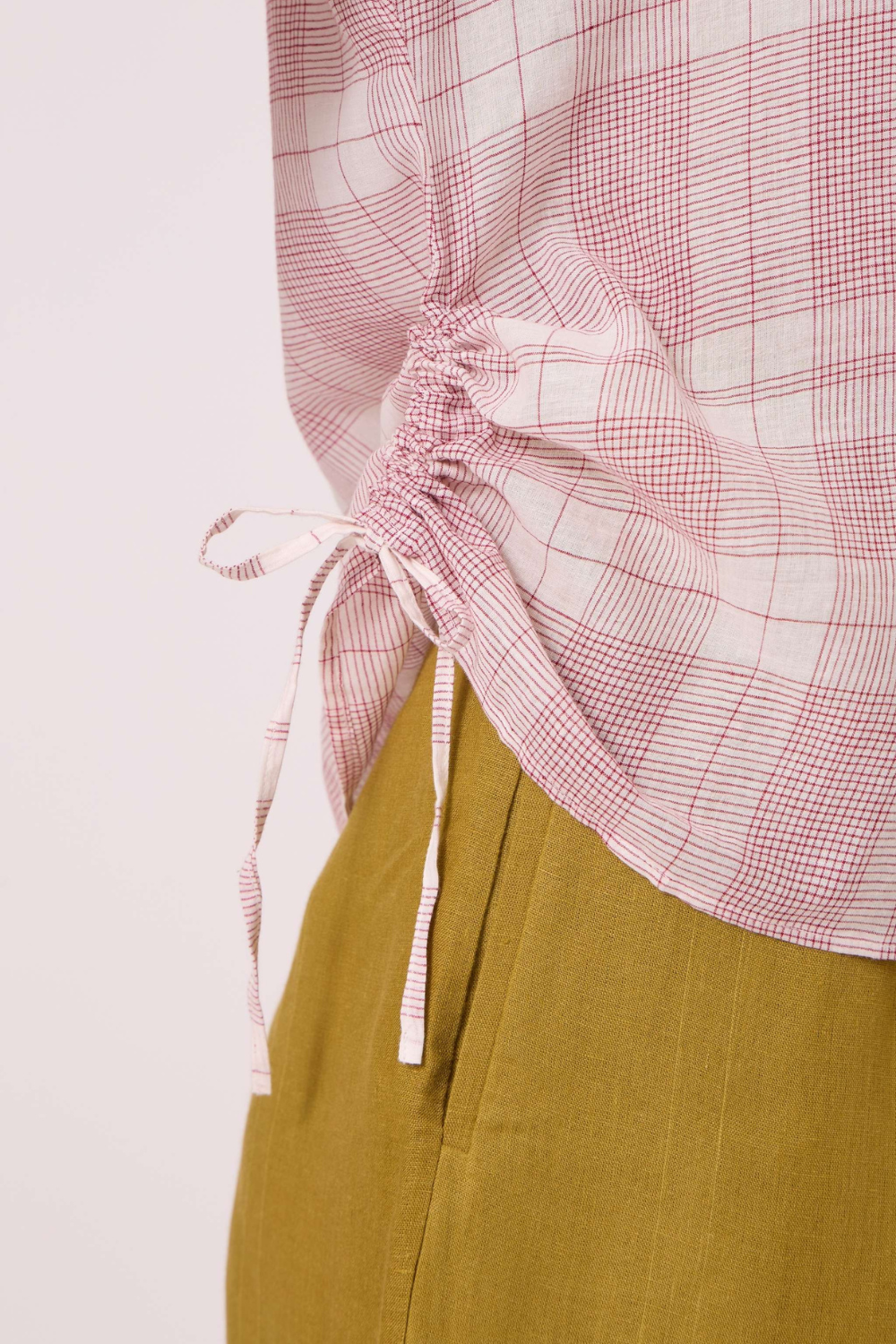 Ursula Checkered Handwoven Top