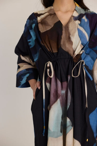 ROCCO DRAWSTRING KAFTAN DRESS
