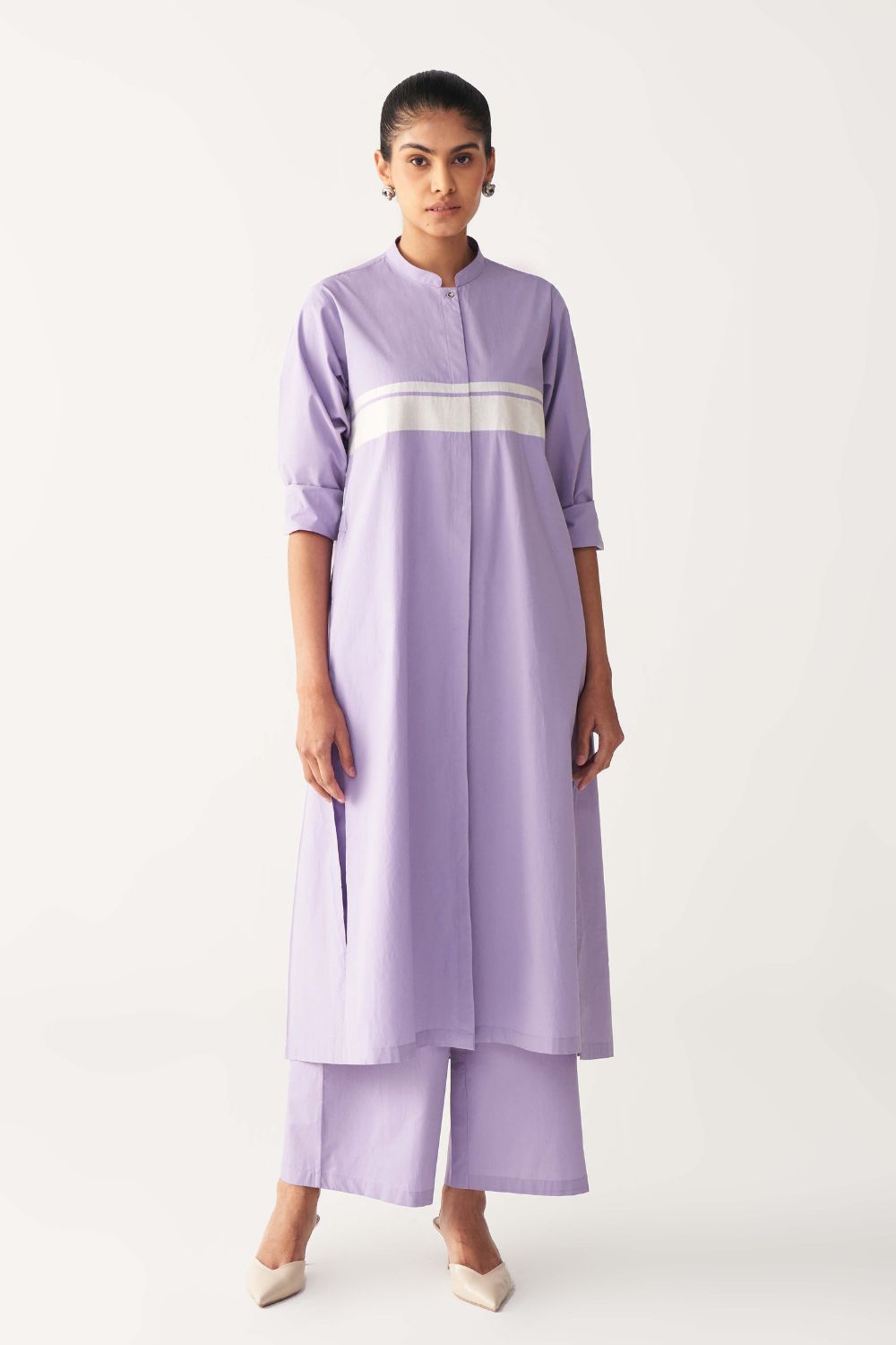 BACK PLEAT JACKET-LAVENDER