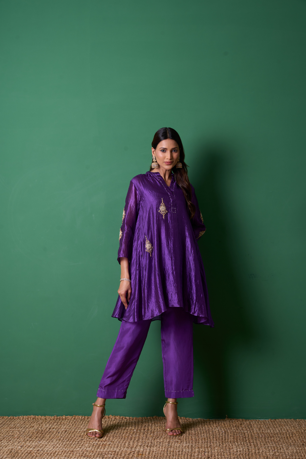 Paradise Kurta Set - Purple