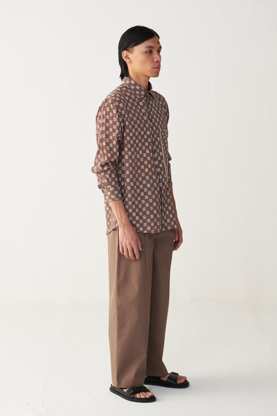 ALL OVER BRICK PRINT SHIRT