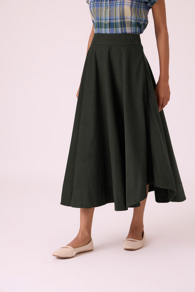 Boga Green Corduroy Skirt