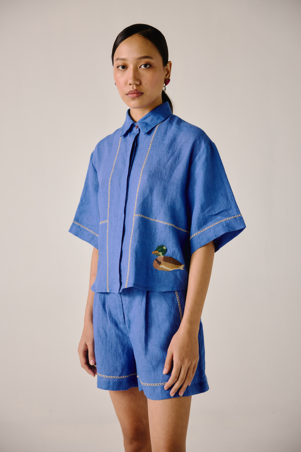 Ava Shirt - Electric Blue Duck