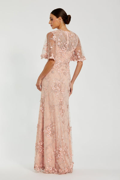 68810-Floral Embroidered Net Gown-Rose