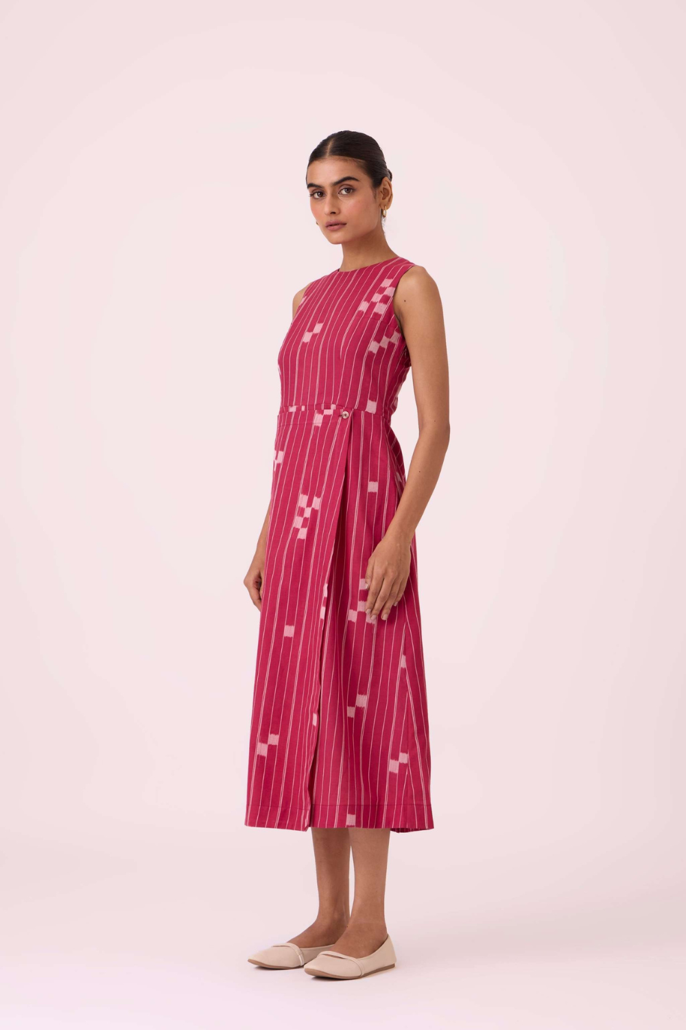 Katerina Rhubarb Ikat Dress