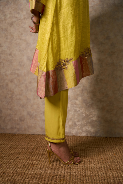 Zing Kurta Set - Yellow with Dupatta