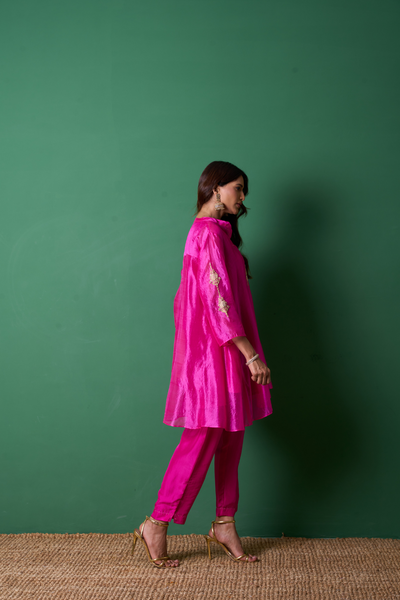 Paradise Kurta Set - Pink with Dupatta