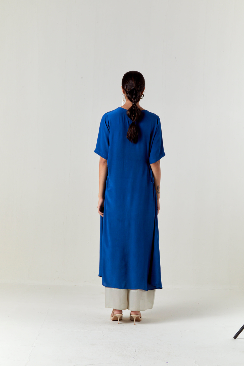 RUCHING TUNIC CO-ORD-ELECTRIC BLUE